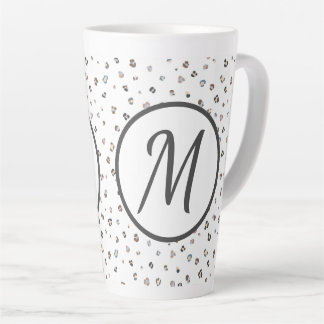 Monogram Multicoloured Leopard Print Latte Mug