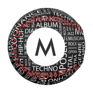 Monogram MUSIC pattern word cloud Baseball