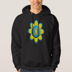 Monogram N  Colorful Flower Hoodie