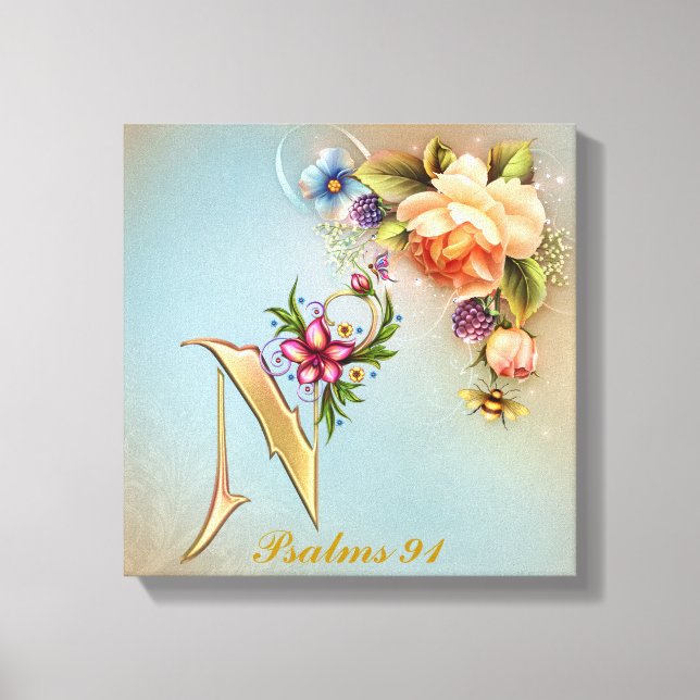 Monogram N Premium Wrapped Canvas (Gloss) (Front)