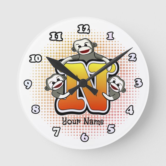 Monogram N Sock Monkey Horloge (Recto)