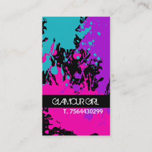 Monogram Nail Technician Business Card