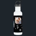 Monogram Name 3 Photo Collage Trendy Modern 710 Ml Water Bottle<br><div class="desc">Monogram Name 3 Photo Collage Trendy Modern Water Bottle features a photo collage of three of your favourite photos with your personalized name and monogram in elegant white script on a black background. Personalize by editing the text in the text boxes provided. Perfect for birthday, Christmas, Mother's Day, Father's Day,...</div>