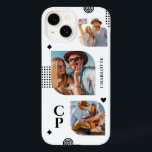 Monogram Name 3 Photo Collage Trendy Modern Case-Mate iPhone 14 Case<br><div class="desc">Monogram Name 3 Photo Collage Trendy Modern Phone Cases features a photo collage of three of your favourite photos with your personalized name and monogram in elegant black script. Personalize by editing the text in the text boxes provided. Perfect for birthday, Christmas, Mother's Day and more. PHOTO TIP: centre your...</div>