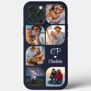 Monogram Name 6 Photo Modern Trendy Simple iPhone 13 Pro Max Case