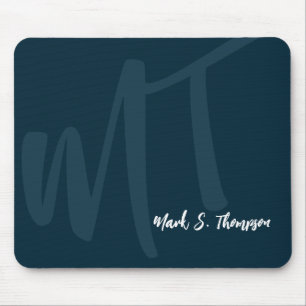 monogram (name and initial letters) mouse pad