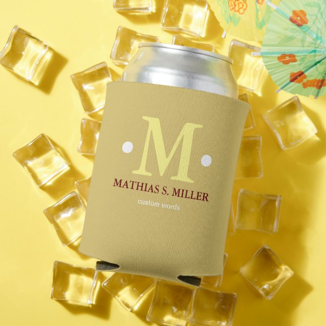 Monogram / Name and One Initial Can Cooler (In Situ Summer)