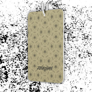 Monogram Name Black and Beige pattern   Air Freshener