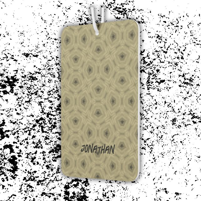 Monogram Name Black and Beige pattern | Air Freshener (Creator Uploaded)