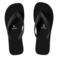 Monogram name black and white modern