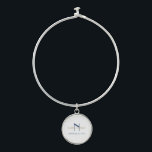 Monogram Name Blue Gold Wedding Gift Bride  Bangle Bracelet<br><div class="desc">Monogrammed blue and gold bangle bracelet gift for the bride.  Add the bride and grooms names,  their new last name initial,  and the wedding date. These also make nice gifts for wives and anniversary gifts.</div>