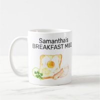 Monogram Name Breakfast Toast Egg Bacon