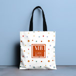 Monogram Name Colourful Watercolor Chic Polka Dot Tote Bag<br><div class="desc">This modern design features a colourful watercolor polka dot pattern on a white background. Personalize with your monogram and name by editing the text in the text box provided #personalized #personalizedgifts #monogram #monogrammed #initial #name #gifts #customgifts #crossbodybags #bags #accessories #giftsforgirls</div>