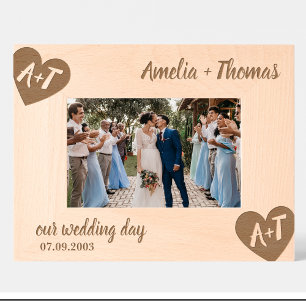Monogram Name Couple Custom Wood Frames