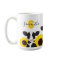 Monogram Name Cow Floral Sunflower