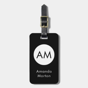 Monogram Name Elegant Luggage Tag