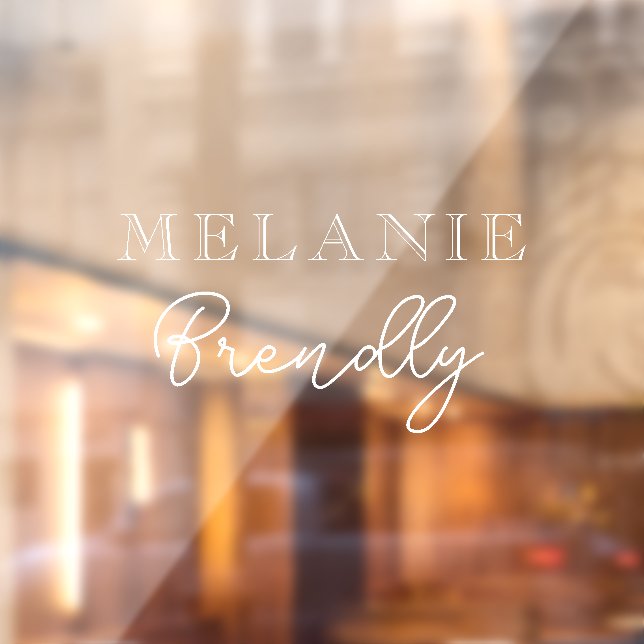 Monogram Name | Elegant Minimal Window Cling (Sheet 2)