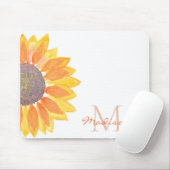 Monogram Name Floral Mouse Pad (With Mouse)