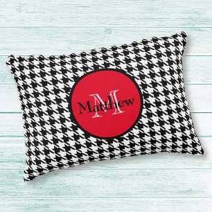 Monogram & Name Houndstooth, Throw Pillow