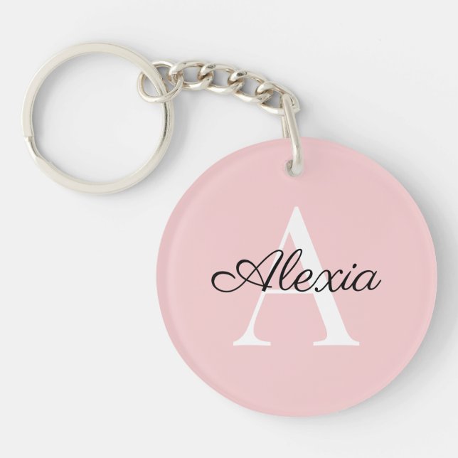 Monogram Name Initial Bridesmaid Acrylic Keychain (Front)