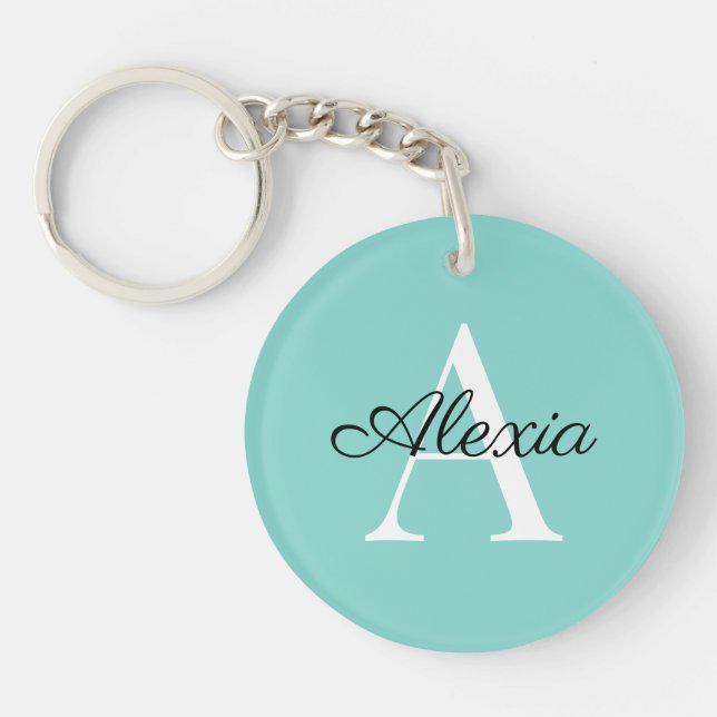 Monogram Name Initial Bridesmaid Acrylic Keychain (Front)