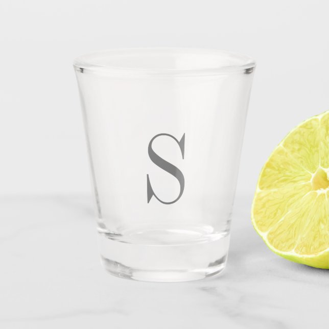 Monogram Name Initial  Shot Glass (Front)