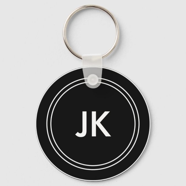 Monogram Name Initials Keychain (Front)