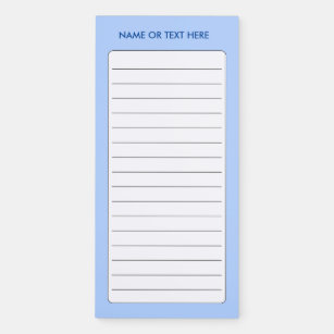 Monogram Name Initials To Do List blue Border Magnetic Notepad