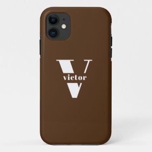 Monogram Name Intital changeable personalize iPhone 11 Case