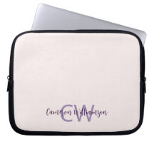 Monogram Name Minimalist Solid Blush
