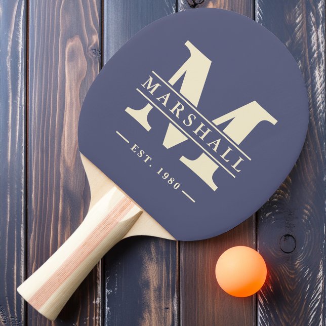 Monogram & Name Overlay Lavender Breeze Ping Pong Paddle (Creator Uploaded)