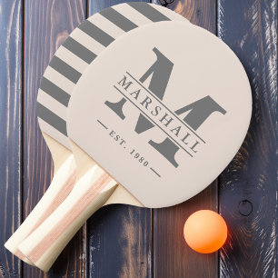 Monogram & Name Overlay Polo Sandcastle Pink Ping Pong Paddle