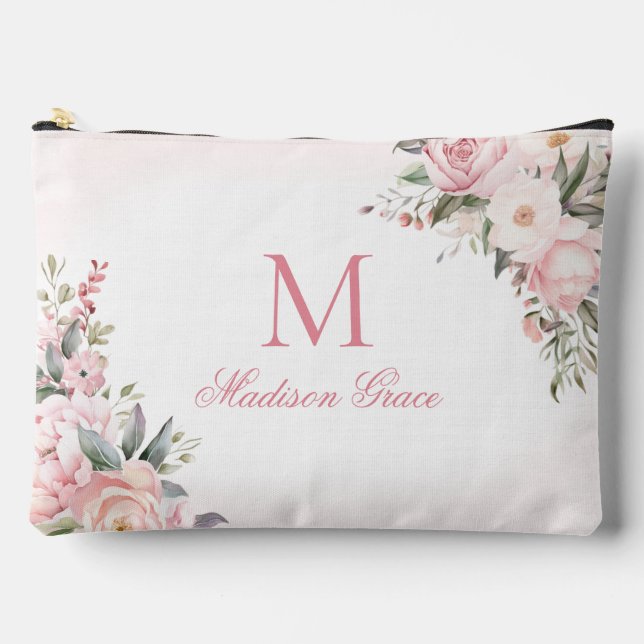 Monogram Name Personalized Custom Accessory Pouch (Front)