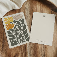 Monogram & Name Retro Vintage-Inspired Floral