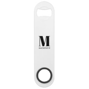 Monogram Name Simple Bar Key