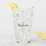 Monogram Name Simple Minimal Wedding Gift Favour Glass<br><div class="desc">Designed with text template for monogram name in plain background,  this makes a beautiful personalized favour or gift for special occasions like weddings,  bridal shower,  birthdays,  anniversary,  holidays etc. You may change the background colour as you wish.</div>