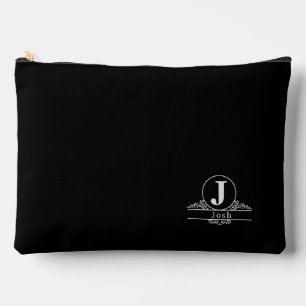 Monogram Name Toiletry Travel Cosmetics Accessory Pouch