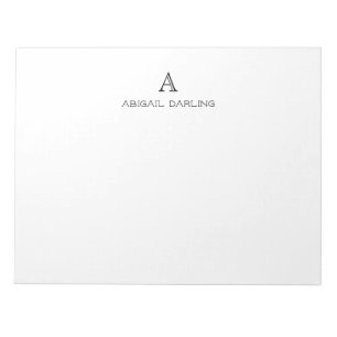 Monogram Name Traditional Notepad