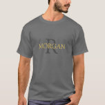 Monogram & Name, Trendy Design Gold & Grey Text T-Shirt<br><div class="desc">Personalize with your Monogram and Name In Gold and Grey Text. This simple Classic Design can also be used to promote your Company Name.</div>