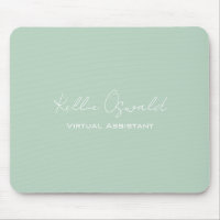 Monogram Name Virtual Assistant Light Green White