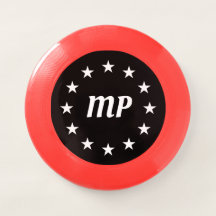 Monogram Name White Stars Personalized