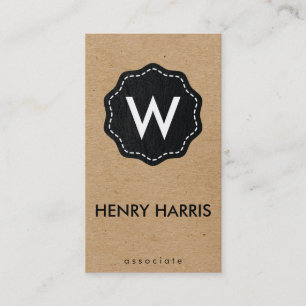 Monogram / Natural Business Card
