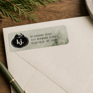 Monogram Nature Stamp Custom Address Label