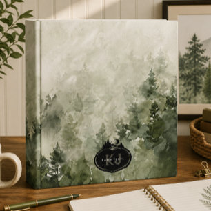 Monogram Nature Stamp   Custom Name Binder