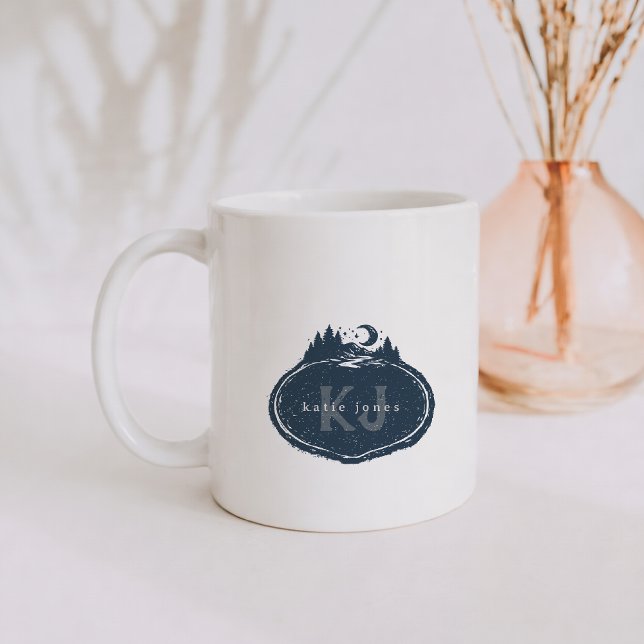 Monogram Nature Stamp | Custom Name Coffee Mug (Creator Uploaded)