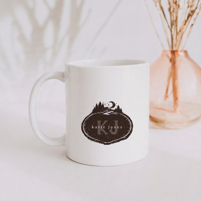 Monogram Nature Stamp | Custom Name Coffee Mug (Creator Uploaded)
