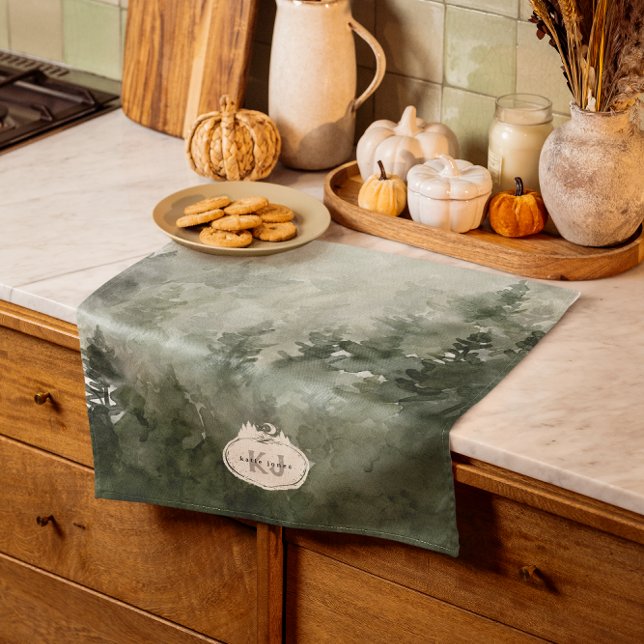 Monogram Nature Stamp | Custom Name Kitchen Towel (Creator Uploaded)