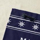 Monogram Nautical Anchor Personalized Beach Towel