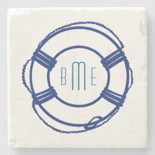 Monogram Nautical Drink Coasters