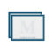 Monogram Navy Blue Masculine Men's Stationery